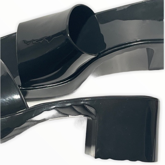 Black Jelly Block Heels - Picture 5 of 14